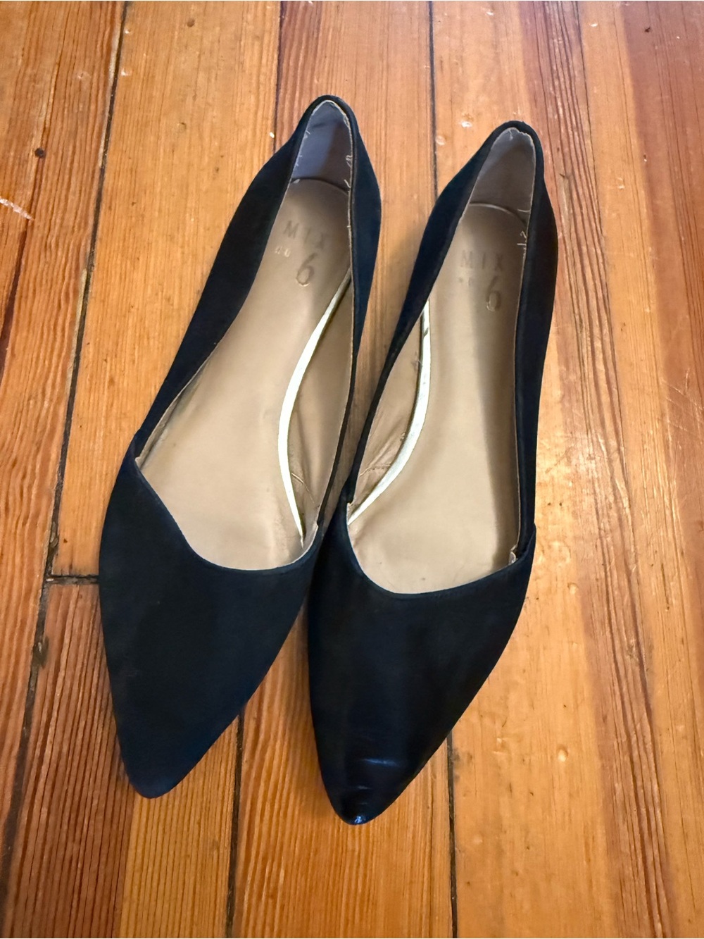Nine West Black Pointed Toe Flats - Women's Slip-Ons